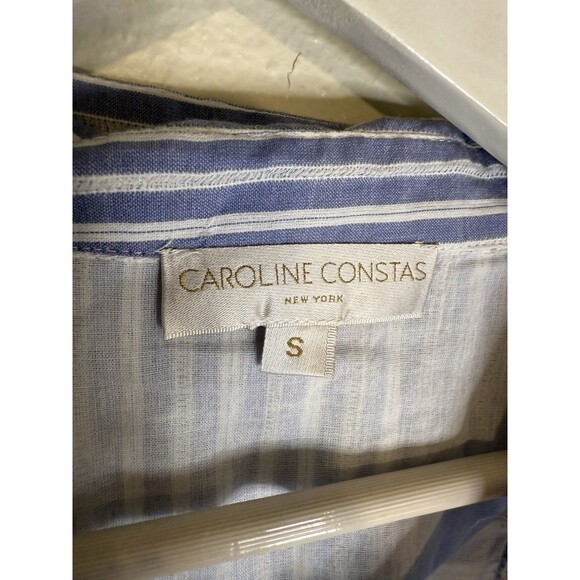 Caroline Constas Pinstripe Button Down Dress Size Small - Picture 3 of 5